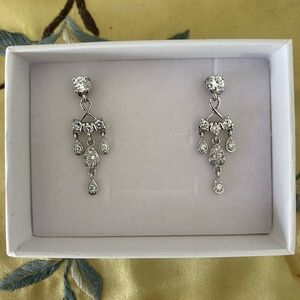 Elegant Silver Chandelier Earrings